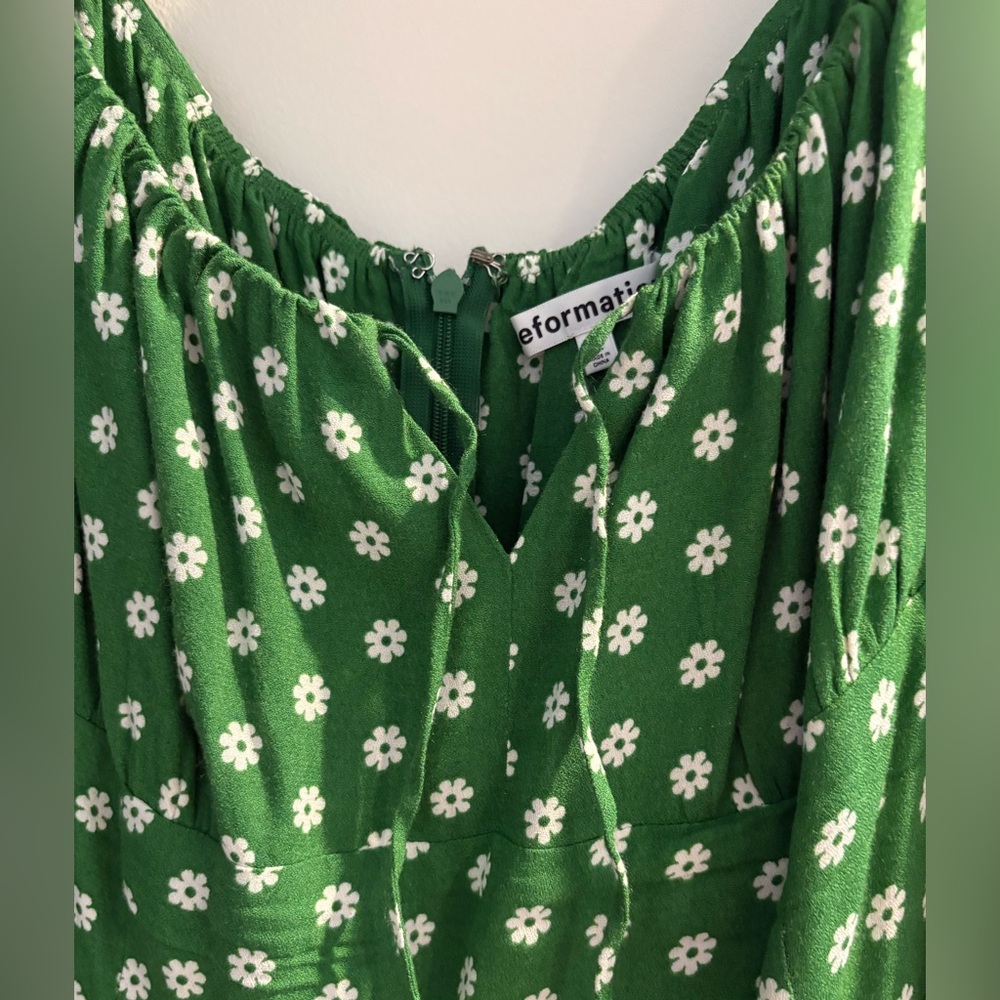 REFORMATION GREEN DRESS - Picture 3 of 6
